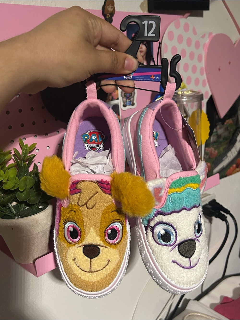 Paw Patrol Girls Character Slip-On Shoes in Pink, Yellow, White